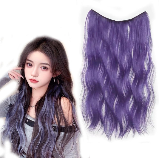 Hair Extension, One-touch Color Extension, 19.7 inches (50 cm), Synthetic Hair, Long Curling, Curly Hair Extension, Heat Resistant, Korean Style, Party, Fashion Performance, Extension