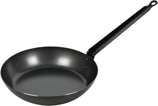Pearl Metal Iron Frying Pan, 10.2 inches (26 cm), Induction Compatible, Iron Craftsman, Made in Japan, Black, HB-1521