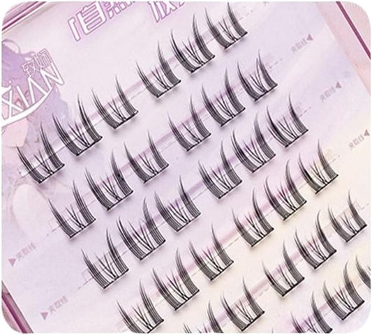 False Eyelashes, No Glue Required, High Adhesion, Cute, 3D Feel, Partial Eyelashes, Bulk Feel, Popular, Beginners, Easy to Install, Durable, Eye Makeup, Natural False, Lightweight, Comfortable, For