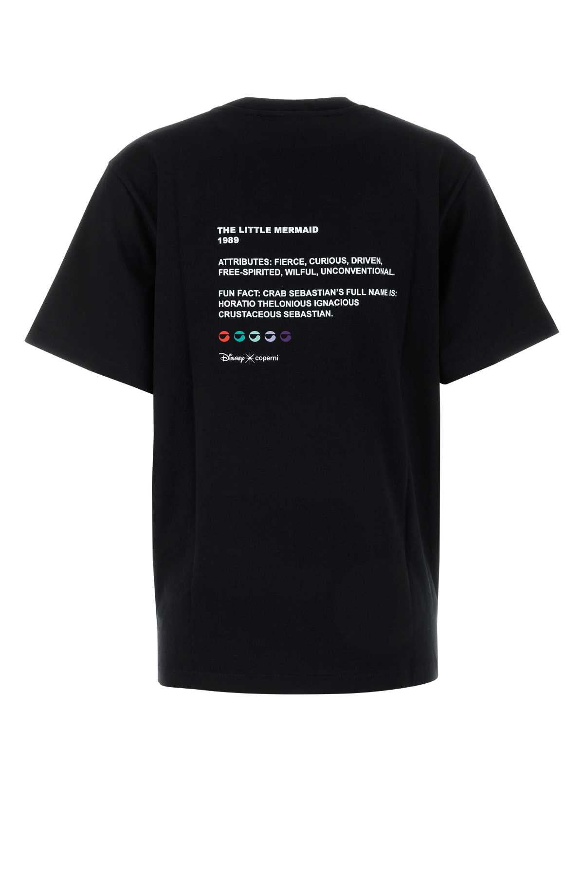 Coperni コペルニブラックコットンコペルニxディズニーアリエルTシャツ - Image 1