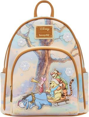 Loungefly - Disney - Winnie The Pooh - Winter Sledding Scene - Mini Backpack - Cute Bag to Collect - Gift Idea - Official Products