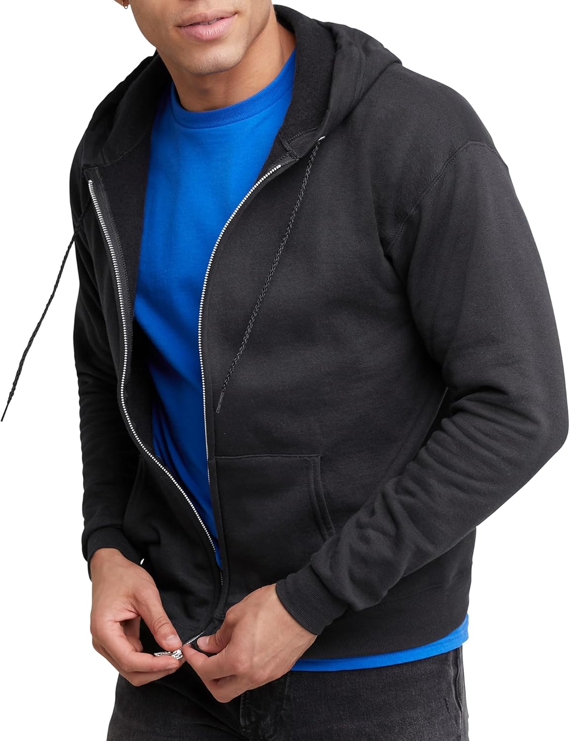 Hanes sudadera con capucha y cremallera completa para hombres, Ecosmart sudadera de polar con capucha y cremallera completa para hombres, sudadera con capucha