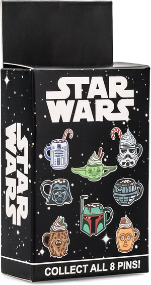 STAR WARS Pin de Esmalte de Personaje Taza Navideña Caja Ciega | Uno Aleatorio | Accesorios de Pin para Cordón, Mochila, Ropa