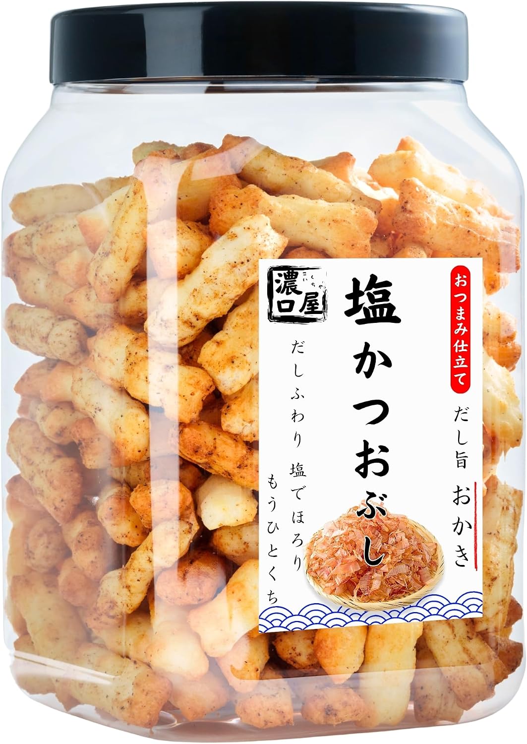 Noguchiya Snacks, Salted Bonitobushi 10.6 oz (300 g), Rice Candy Bottle