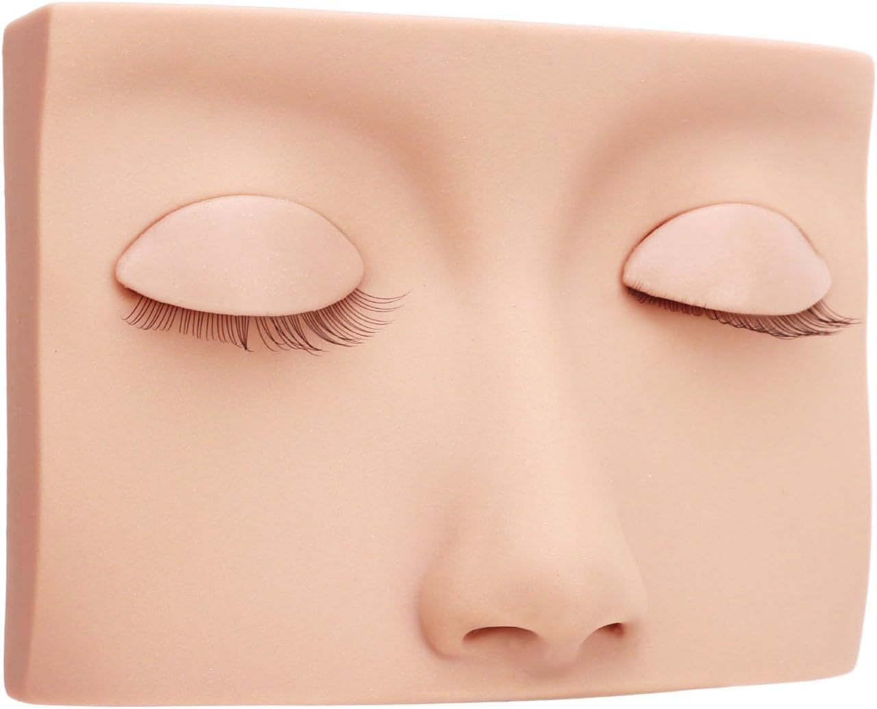 Lash Mannequin Head, Removable Silicone Replacement Eyelash Mannequin Head, Eyelash Extension Training Practice Head Eyelash Practice Makeup Eyelash Extensions for Eyelash Extensions (Pink)