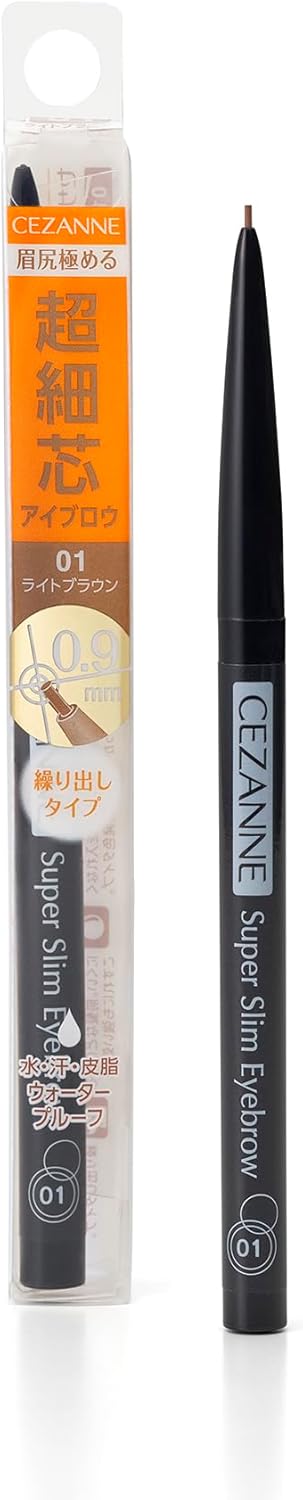 Cezanne Ultra Fine Point Eyebrow 01 Light Brown 0.02 g Eyebrow Punching Type Light Brown Natural Brown Waterproof