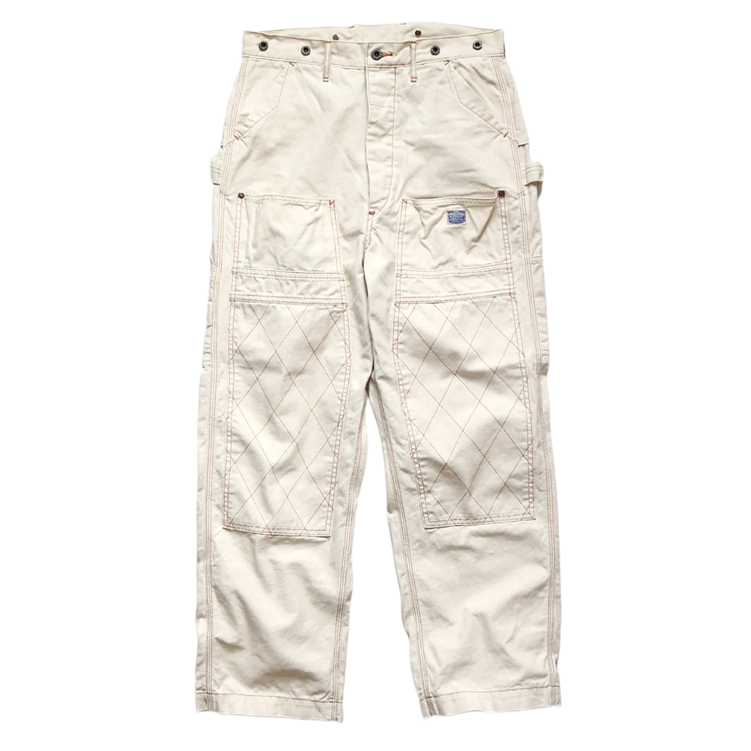 KAPITAL 'ECRU' LIGHT CANVAS LUMBER PANTS