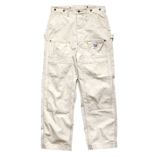 KAPITAL 'ECRU' LIGHT CANVAS LUMBER PANTS