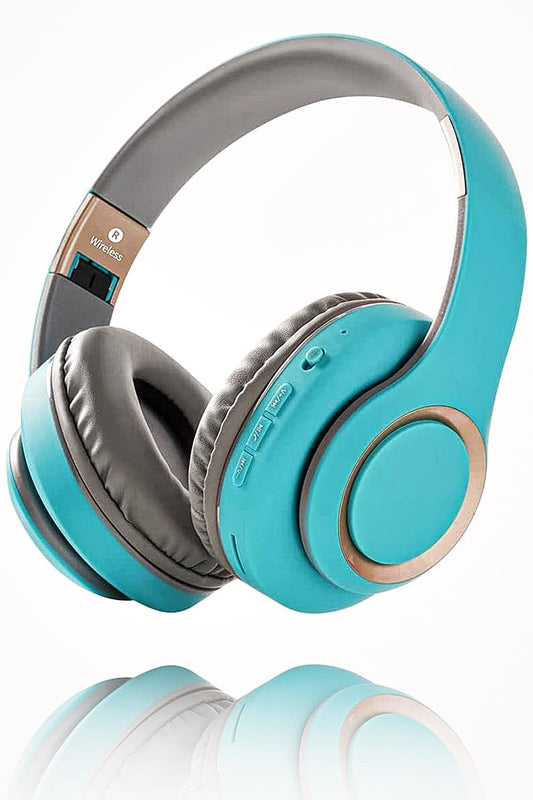 Wireless Headphones Bluetooth 5.3 Over Ear Bluetooth Headphones/Low Latency/Closed Type Sound Leak Resistant/Built-in Microphone/Lightweight Comfortable Fit/Foldable/40mm HD Driver Unit/3.5mm AUX