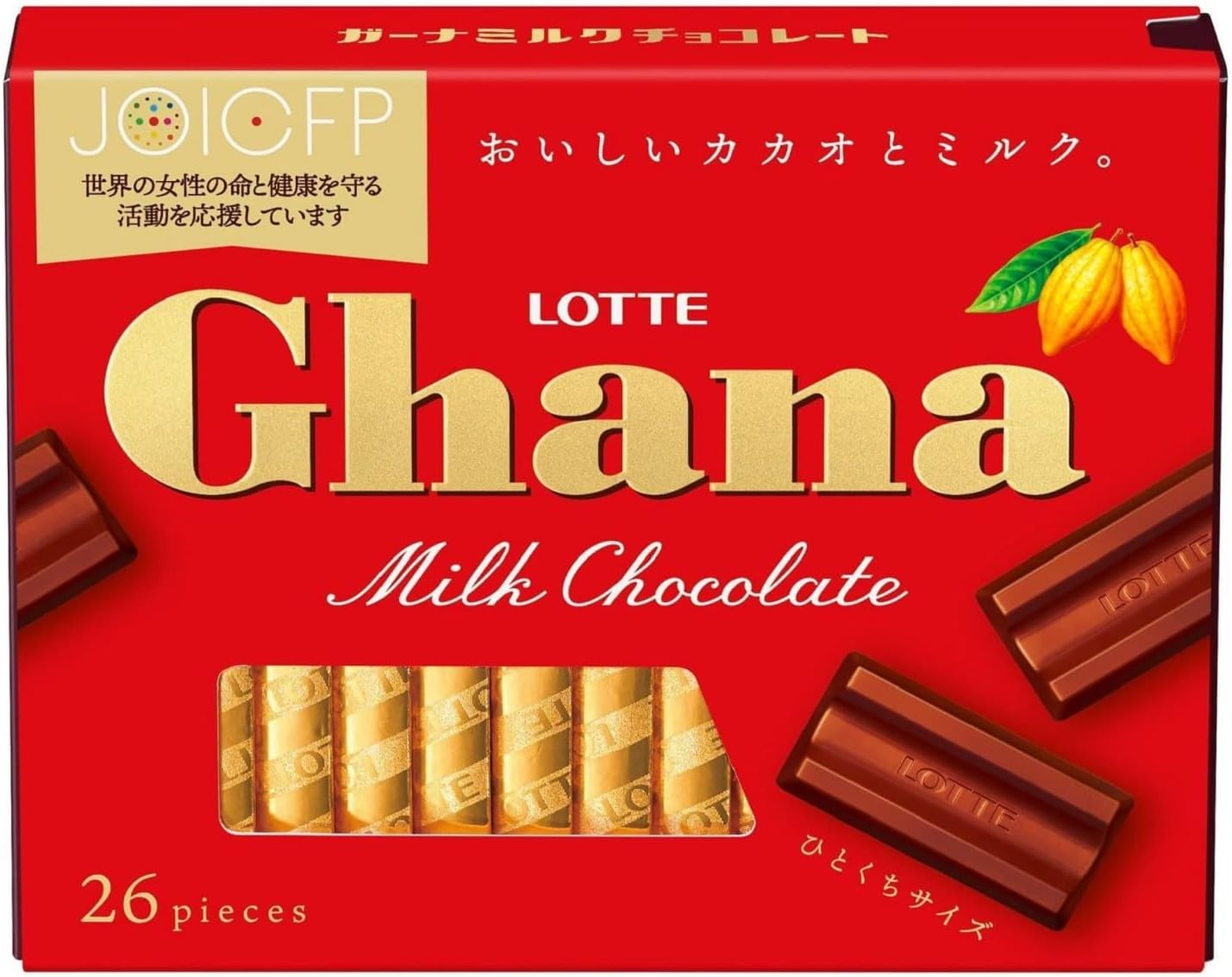 Lotte Ghana Milk Excellent 4.9 oz (119 g) (26 Sheets)