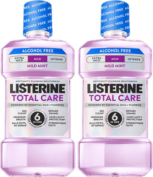 Enjuague bucal Listerine cuidado total, Original, paquete de de 2, Menta fresca