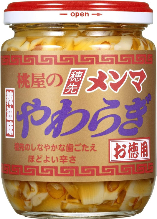 Momoya穂先メンマやわらぎ Value Pack 210g [Appetizer Spicy Chili Oil Cooking Companion]