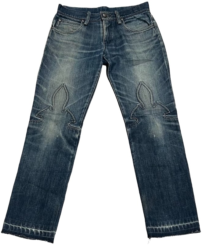 CHROME HEARTS 'DARK BLUE' FLEUR JEANS