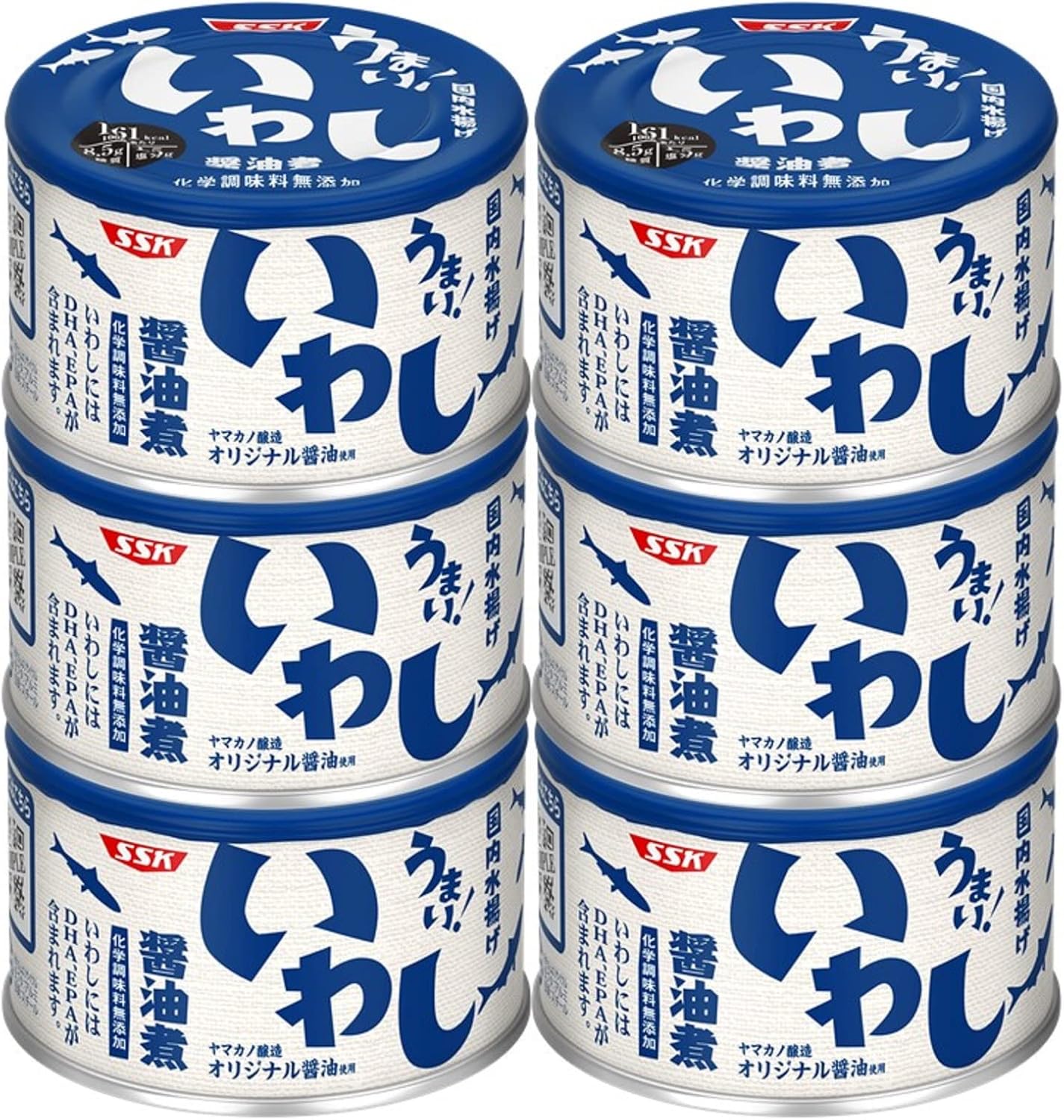 SSK Shimizu Foods Delicious! Soy Sauce-Braised Sardines 150g x 6 pc(s)