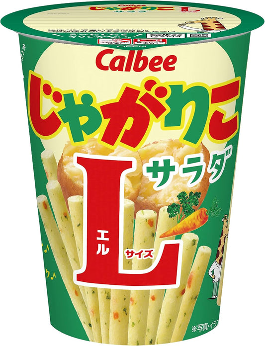 Calbee Jagariko Salad L Size 2.4 oz (68 g) x 12 Pieces, Snacks, Snacks, Snacks