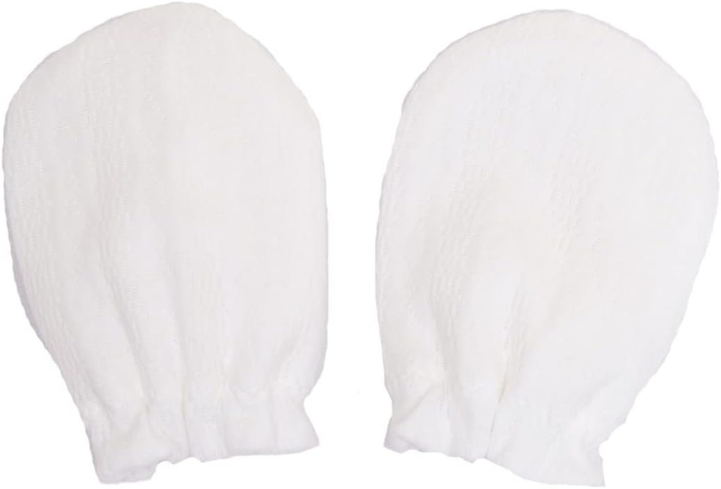 PUPO Baby Mittens, Rail Mesh, 1 Pair White/Pink/Green/Ivory, 100% Cotton, Made in Japan