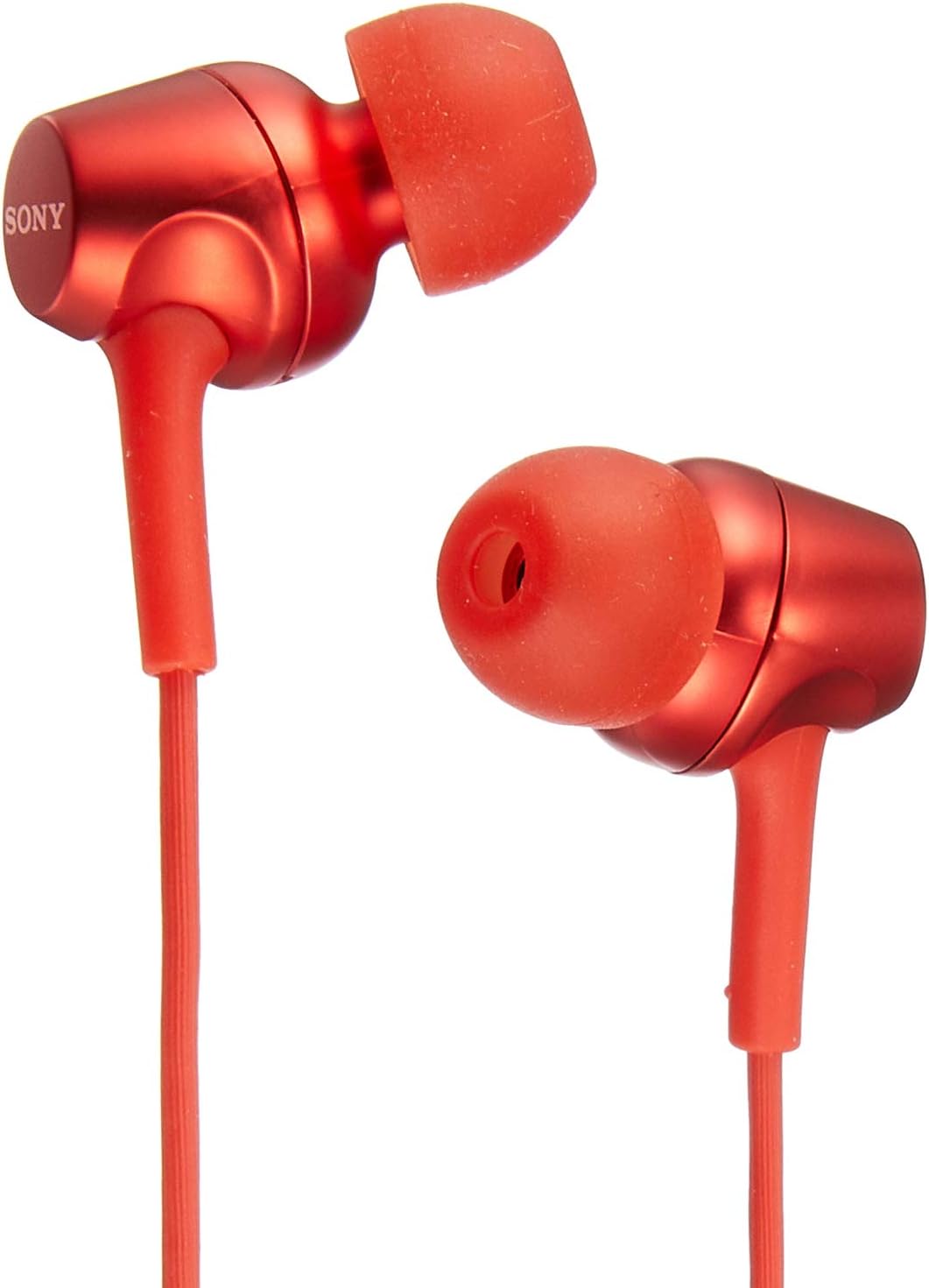 ソニー イヤホン MDR-EX255AP : カナル型 リモコン・マイク付き レッド MDR-EX255AP R