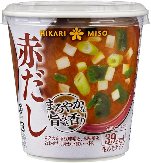 Hikari Miso Cup Miso Soup, Mellow Flavor and Scent, Red Soup, 1 x 6 Packs
