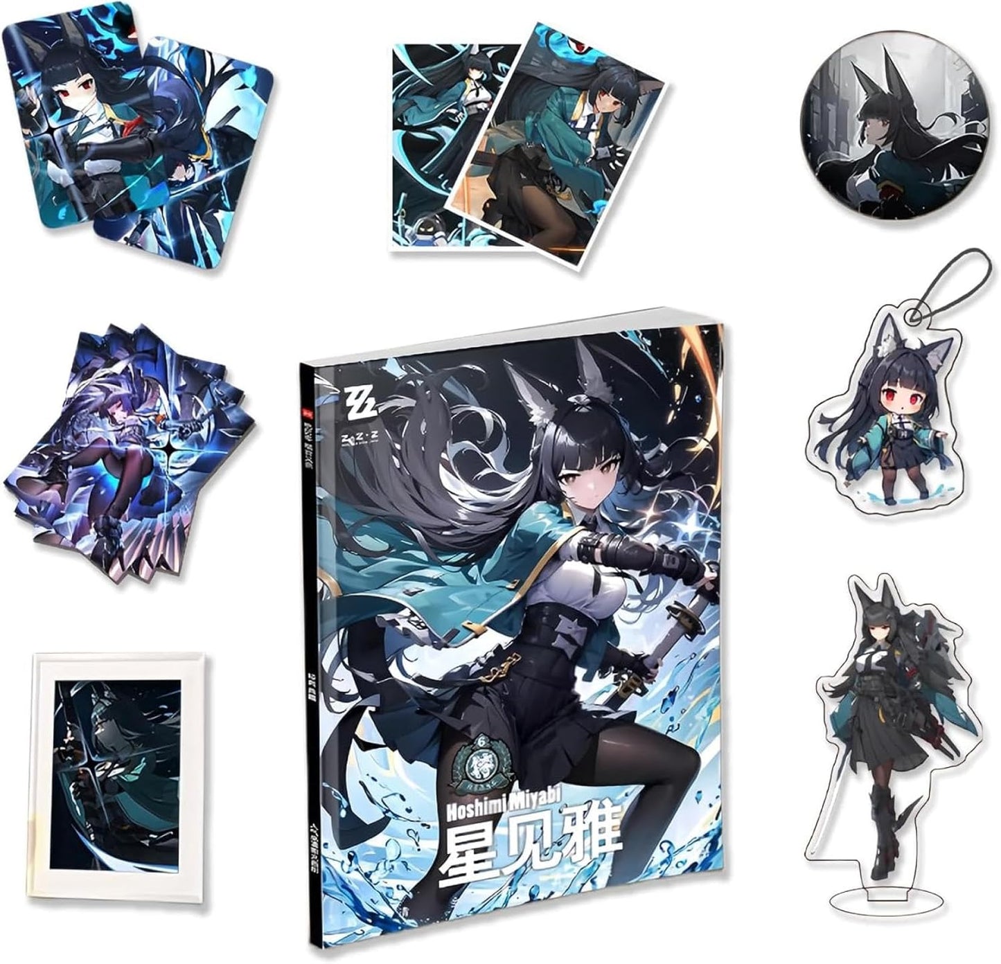 Zenless Zone Zero 2024 New Lucky Bag Set Pomp Hoshimi Masaki Kuraeda Nico Rin Bell Namiyamata Character Photobook Acrylic Stand Keychain Can Badge Photo Frame Card Poster Cute Game Accessories Anime