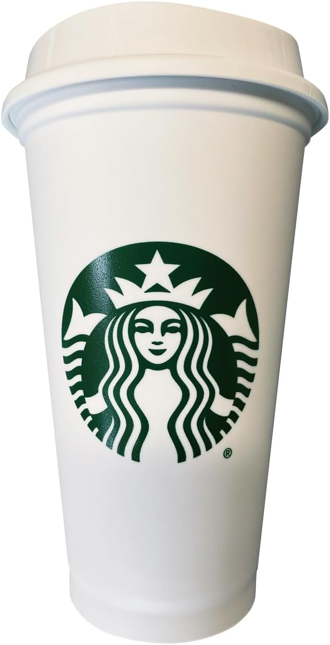 Starbucks Plastic Mug 16oz USA Exclusive Paper Cup Staffa Plastic Cup White Eco Cup