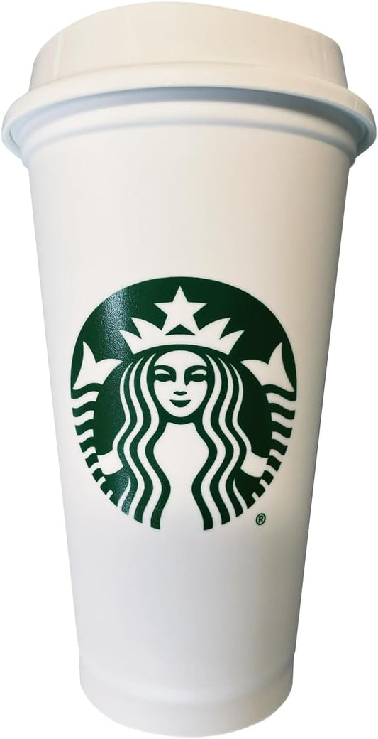 Starbucks Plastic Mug 16oz USA Exclusive Paper Cup Staffa Plastic Cup White Eco Cup