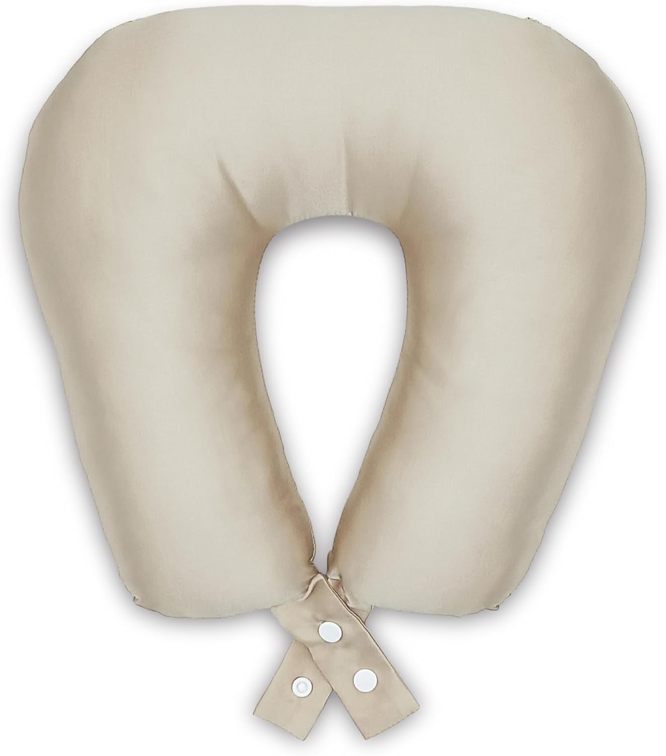 Moripilo Neck Pillow, Compact, Airplane, 100% Silk, Gentle on Skin and Hair), Neck Pillow, Travel Pillow, Neck Cushion, Neck Cushion, Fun de Silk Neck Pillow (Gold Beige)