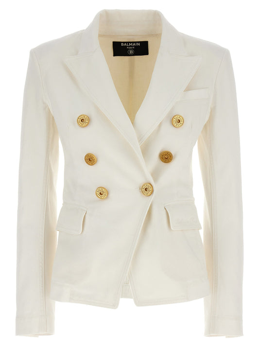 Balmain バルメイン二重胸肉デニムブレザー - Image 1