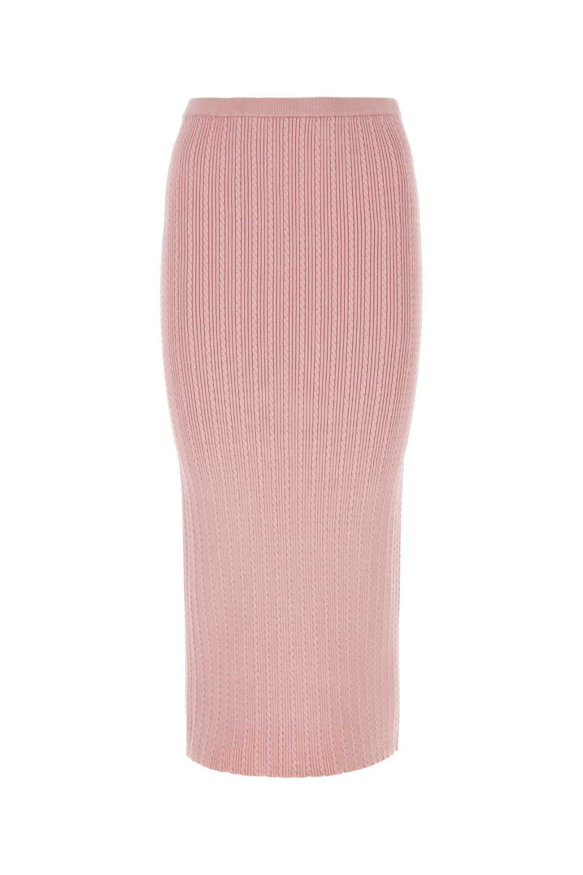 Alessandra Rich アレッサンドラリッチピンクストレッチコットンブレンドスカート - Image 1