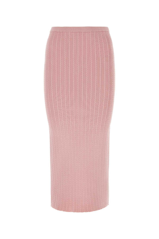 Alessandra Rich アレッサンドラリッチピンクストレッチコットンブレンドスカート - Image 1