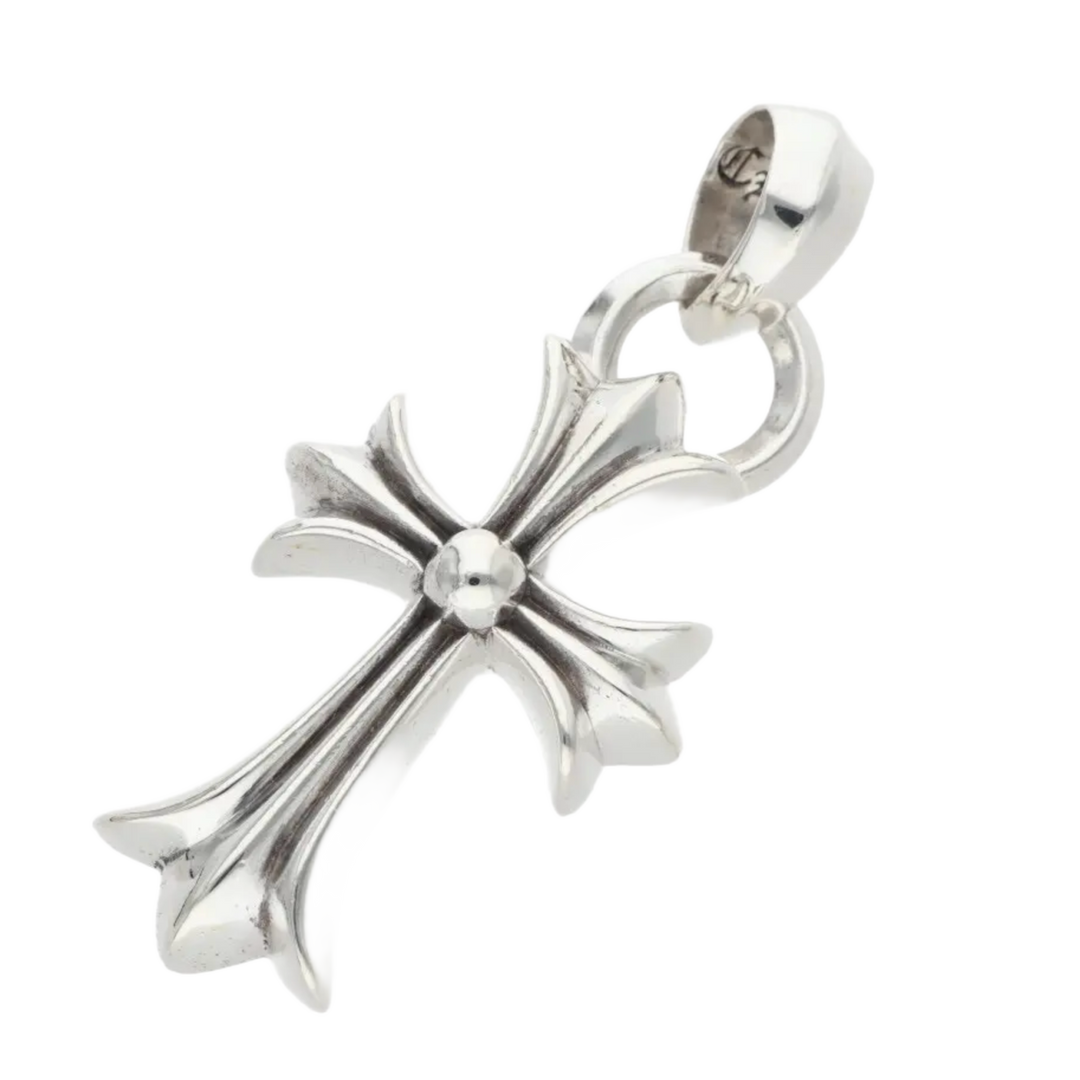 CHROME HEARTS 'SILVER CH' CROSS BALE PENDANT