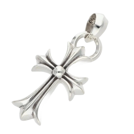 CHROME HEARTS 'SILVER CH' CROSS BALE PENDANT