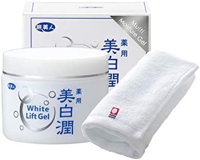Azuma Shoji White Lift Gel Bihakujun White Lift Gel with Imabari Towel, 2.8 oz (80 g) / 72 Kinds of Beauty Ingredients, Travel Bijin All-in-One Gel