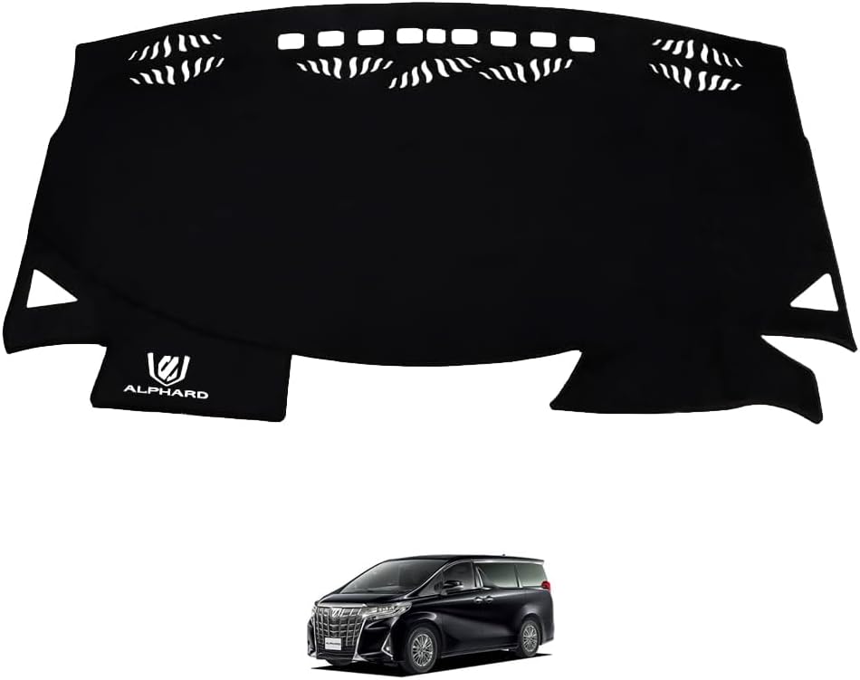 Toyota Alphard 30 Series Dedicated Dashboard Mat, Sun Prevention, Anti-Aging Protective Mat, HUD Mounting, Polyester Material, Anti-Slip, Logo Included, Accessories, Interior, Custom Parts