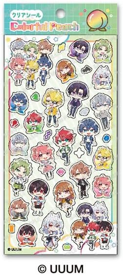 Colorful Peach Clear Stickers (5)