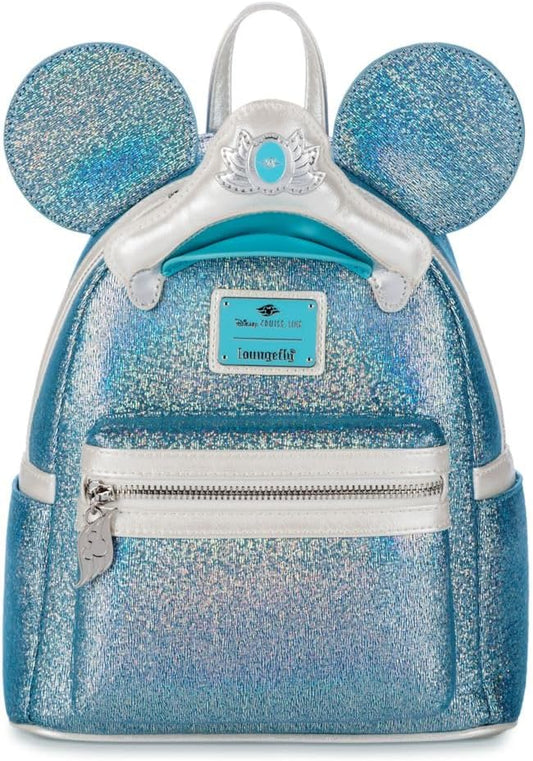 Loungefly Disney Parks DCL Cruise Line 25 aniversario Shimmering Seas Mini Mochila