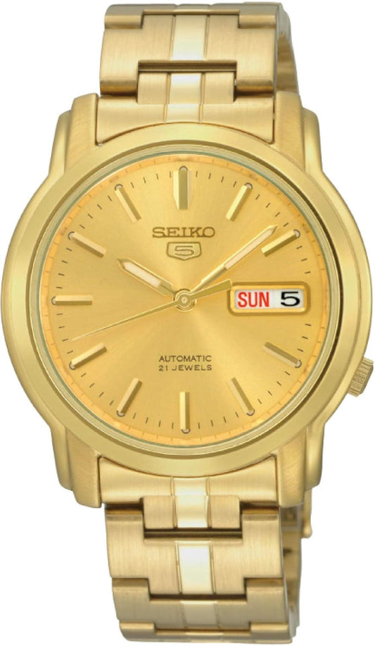 Seiko 5 SNKK76K1 Re-Import Automatic Men's Wristwatch, Gold, Reverse Imported Product, Bracelet Type