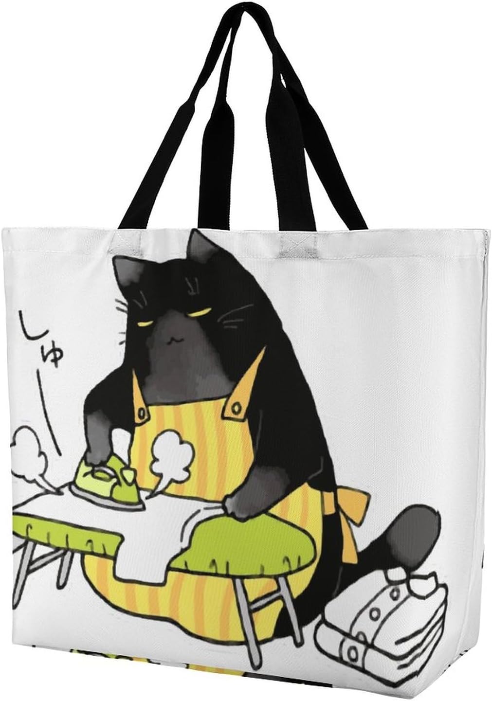 Lisianthus The Deadly Cat Is Still Today, Naoshi Fukusawa Shopping Bag, Shoulder Bag, Tote Bag, Handbag, Anime Goods, Large Capacity, Portable, Work or School, Cute, Handsome, Fashionable, Unisex Gift