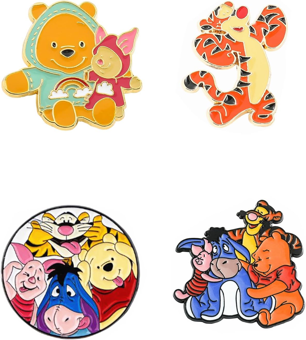 4pcs TV películas dibujos animados lindos Pines, aleación de zinc Pin para mujeres y hombres