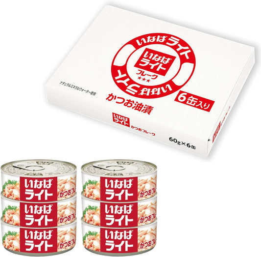 Inaba Foods Light Flakes, 60g x 6 Cans in Box [Exclusive]