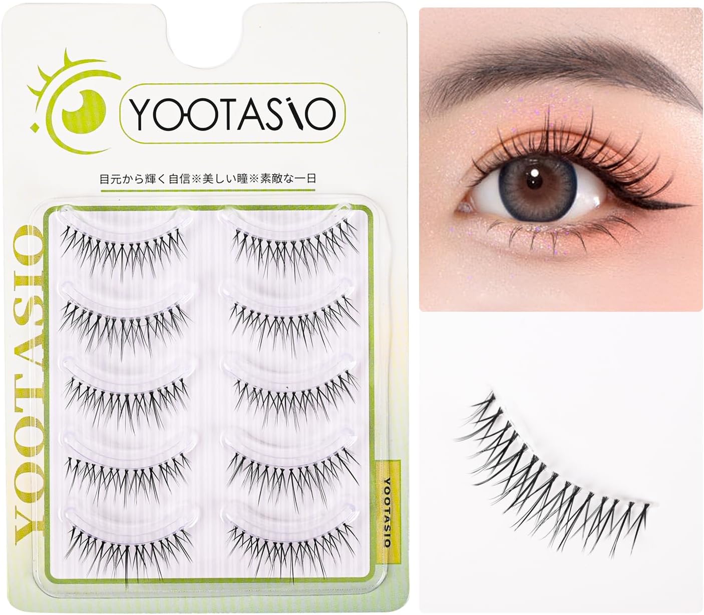 False Eyelashes, Natural False Eyelashes, Bunchy Eyelashes, Popular Eye Center, Bunching Eyelashes, Thin Transparent Axis Handmade False Eyelashes, Natural Idol Group Style Classic You