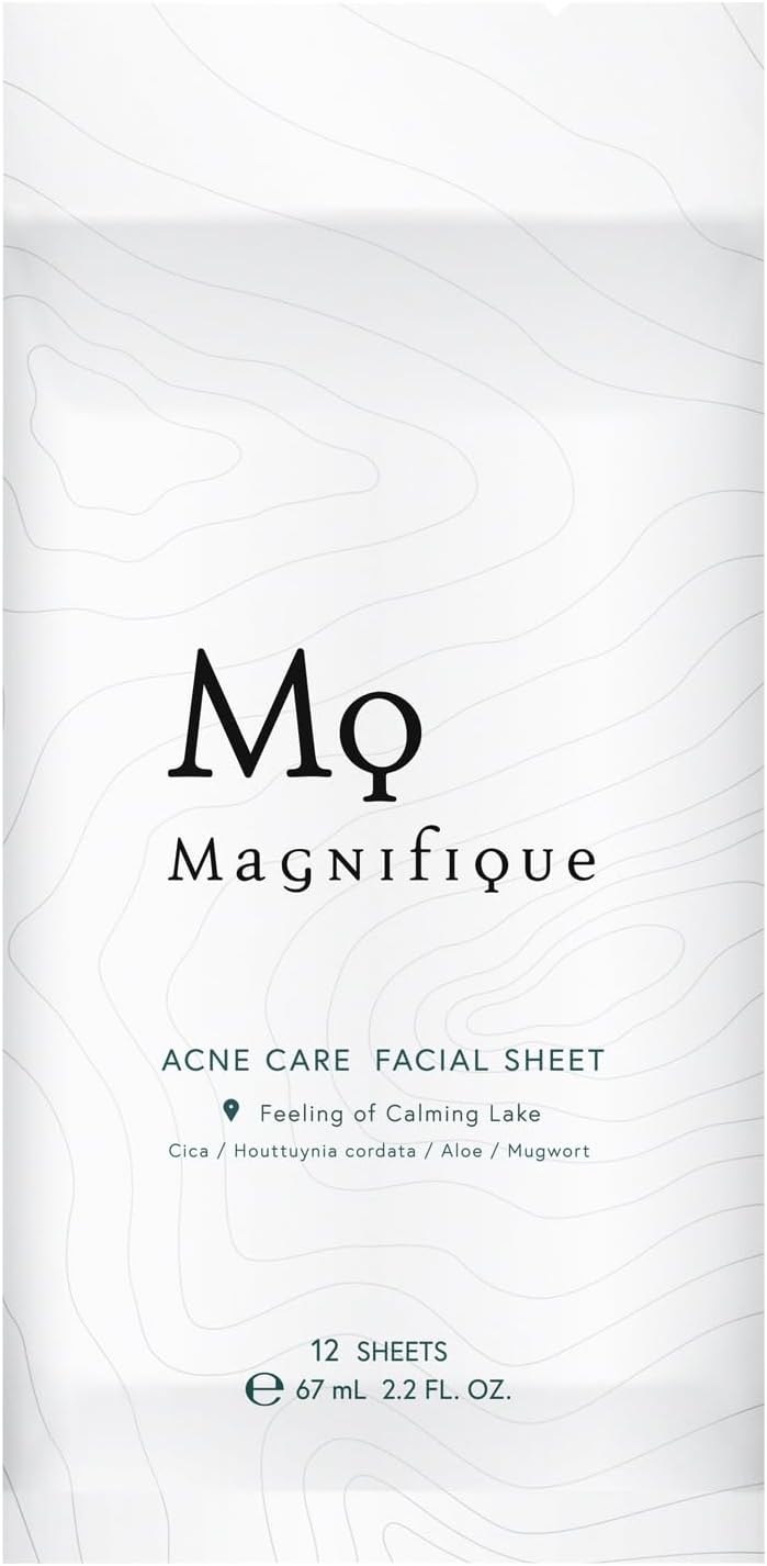 [Quasi-drug] Magnifique Acne Care Facial Sheet, Wiping Lotion, Pack of 12