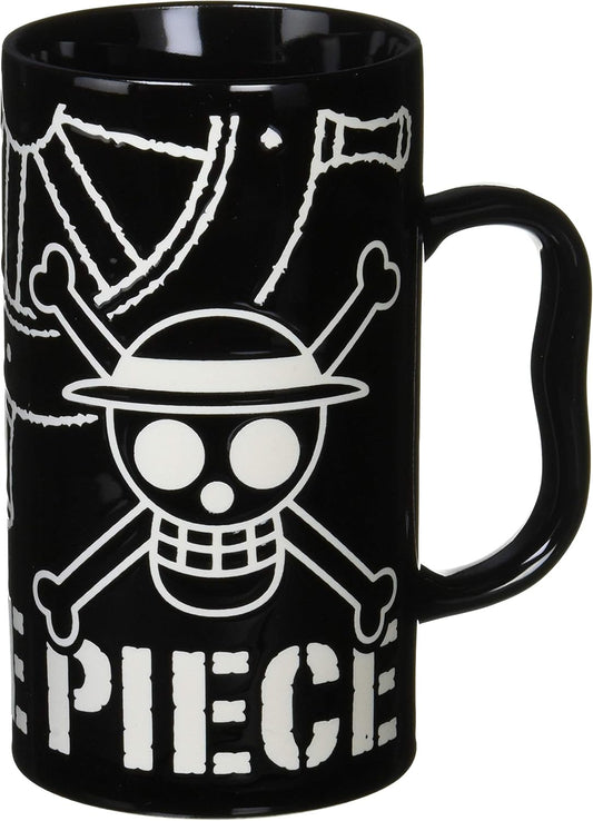 金正陶器(Kaneshotouki) アニメ 「 ワンピース(ONE PEICE) 」 海賊旗 撥水 ジョッキ 600ml ブラック 122197