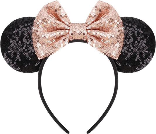 DRESHOW Mouse Ears Bow Sequins Party Decoration Cosplay Costume for Girls and Women