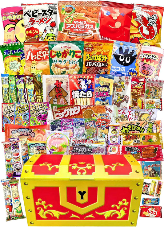 【Assorted Dagashi Snacks】 Total 55 Pieces Ban-Chu Treasure Box, Present, Children, Gift, Party, Birthday, Events, Girls' Night, Children's Gathering, Welcome Party RBR55Ⅱ
