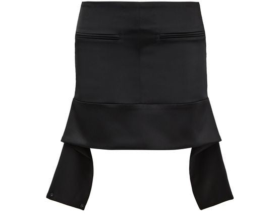 COURREGES Reversed belt satin mini skirt - Image 1
