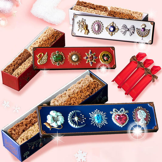 [Made with Carefully Selected Domestic Materials] Popular and Stylish Cookies Set of 3 Cans of Blue, Red, White, Gift, Rice Flour Chocolate Crunch, Cookie Tin, Milk Chocolate, Present, Sweets, White