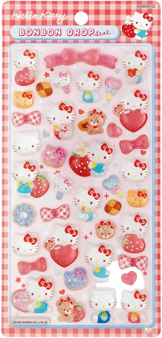Sunstar Stationery Sanrio Character Seal Bonbon Drop Seal Hello Kitty Red S8812098