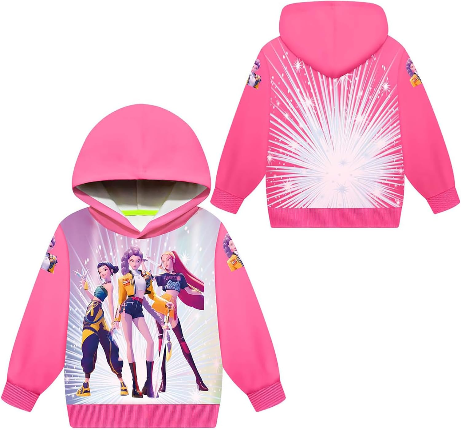 Warmyart Hooded Children's Clothes, Hoodie, Kids, Long Sleeve, Everyday Wear, Soft, Sweatshirt, Comfortable, Cheering Clothes, Spring and Autumn Clothing