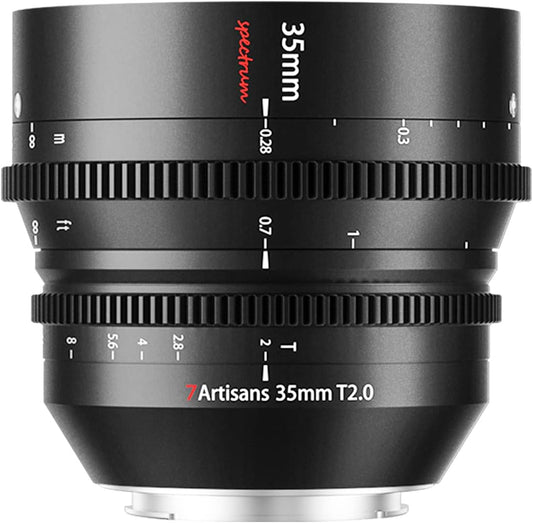 7artisans 35mm T2.0 Large Aperture Cine Lens for Leica, Sigma, Panasonic L Mount