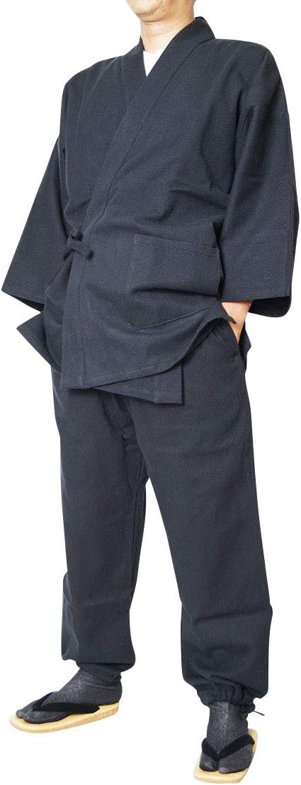 [Workshop Workmanship Himeka] OK-16 Men's Winter Work Clothes, Made in Japan, Made in Japan, Thick Sashiko Weave Samue Clothes, 100% Cotton